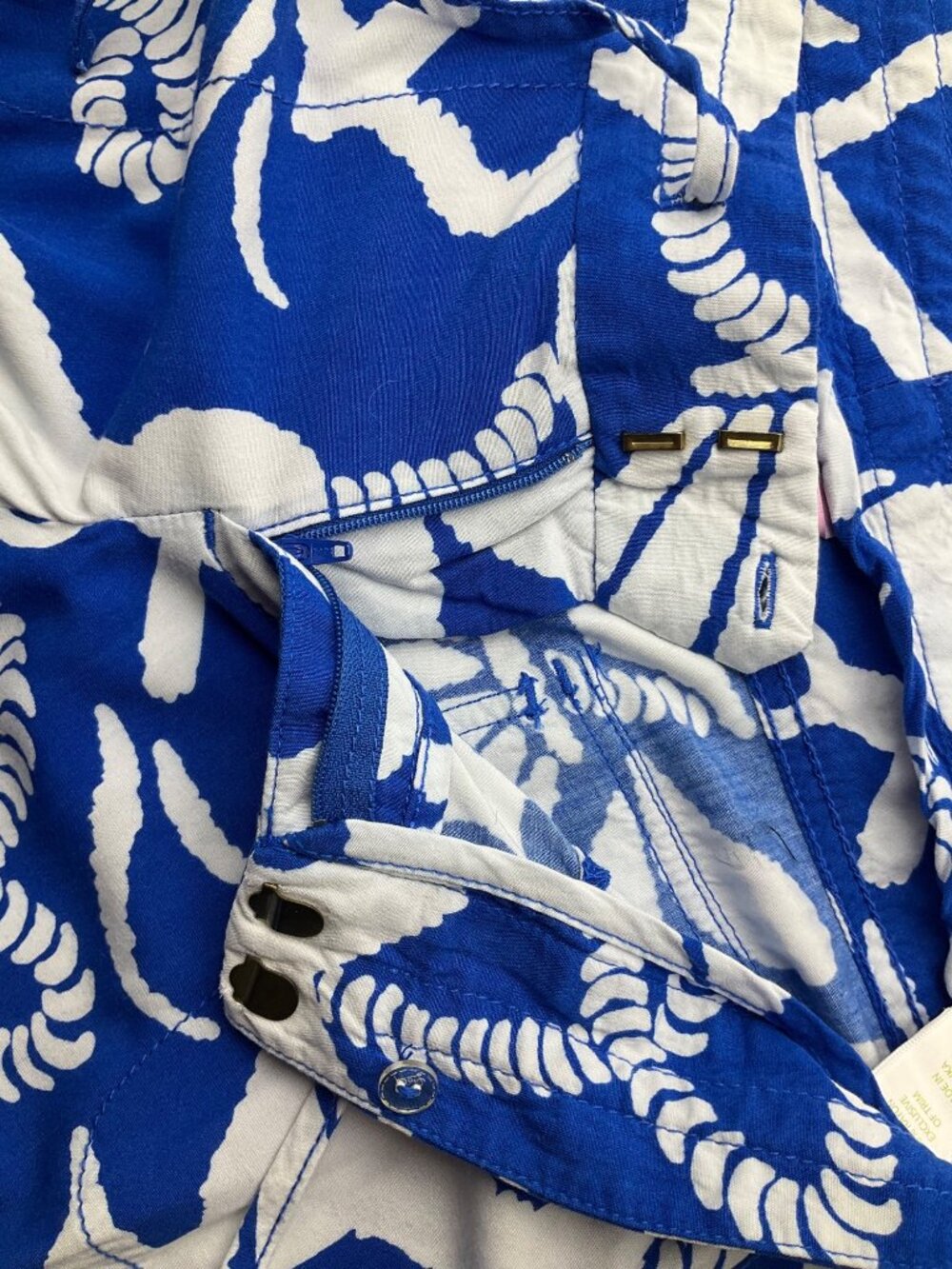 Lilly Pulitzer Schooner Blue Dock Hopper Nautical Coastal Pippa Pants Wide Leg - Picture 13 of 16